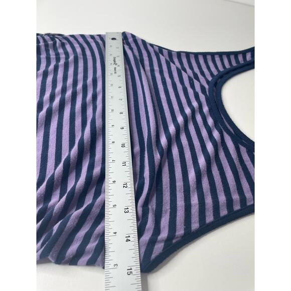 Liz Lange Sleeveless Striped Maternity Tank Dress Purple Navy Womens‎ Size Small - Picture 11 of 12